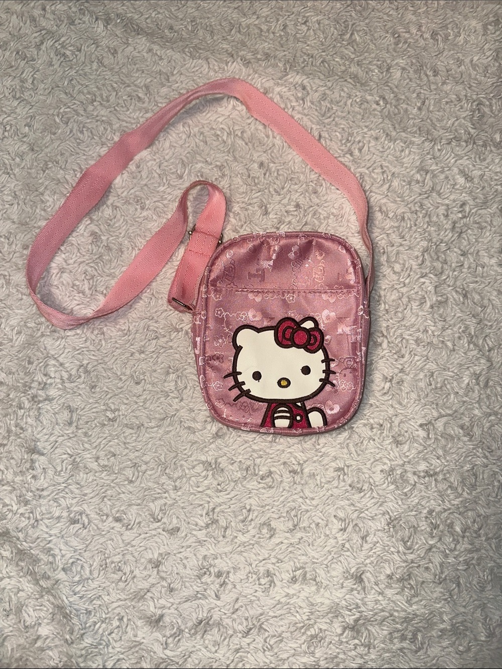 Hello Kitty Pink Mini Crossbody Bag with Character Patch